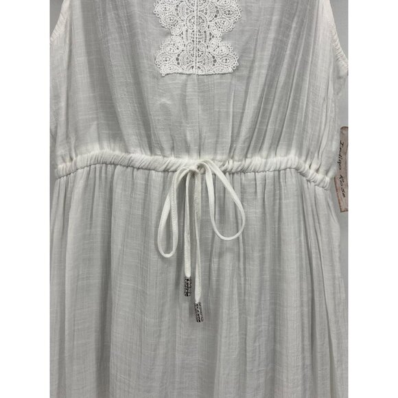 Indigo Rose Maxi Women White Dress Tier Size XL Extra Large Tier Sleeveless New - Picture 4 of 10